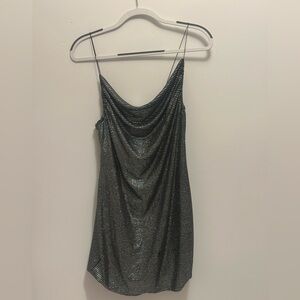 WORN ONCE Sparkly disco mini dress